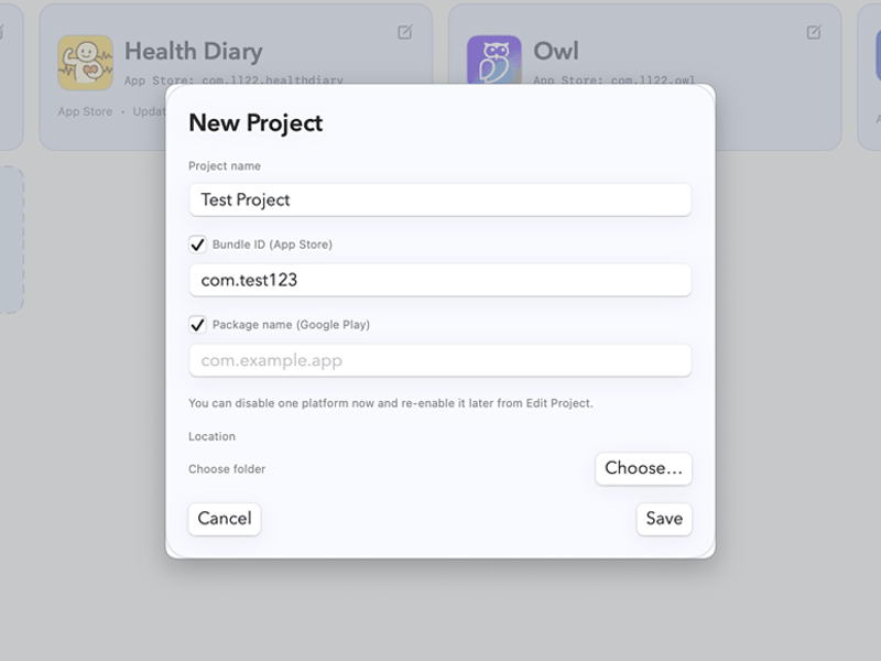 Build one project for iOS, Android, or both.